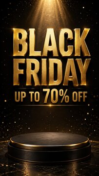 Black Friday discount event with 70% off
