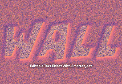 Fuzzy Fabric Text Effect Template with Soft Fur Texture