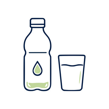 Water intake nutrition tracking icon vector