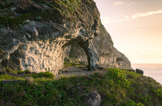 Elephant Trunk Tunnel located on Suhua Highway, Taiwan.