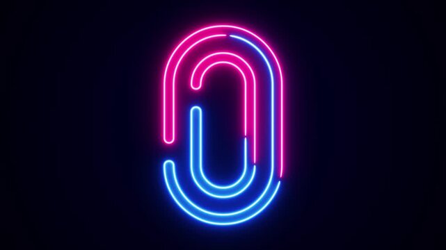 Neon letter O with on black, neon alphabet for banner, english alphabet in neon style. All capital alphabets neon animation, pink blue neon font letter animation, led letter, Appearance of the letter