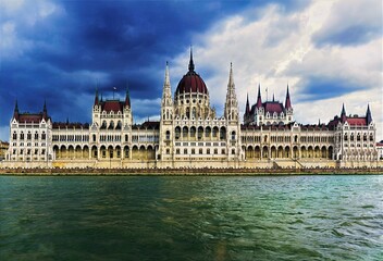 Naklejka premium Downtown Budapest in summer, Hungary, Europe, June 2026, hungarian parliament building