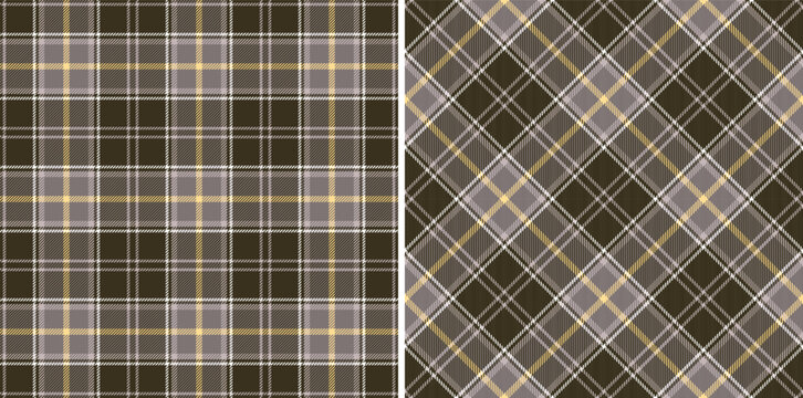 Elegant gray tartan plaid seamless vector pattern for textile, fabrics, print, garments, clothing, garments, decoration, wallpaper, wrapping and background. Traditional Scottish Texture illustration.