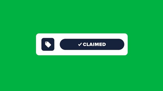 Call to Action Button Clicked by Cursor Turns into Confirmed Checkmark State on Chroma Key Green Screen 4K UHD