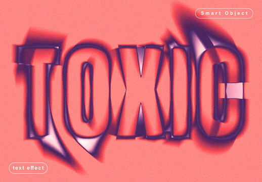 Distorted 3D Text Effect Template
