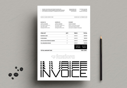 Minimal Professional Business Invoice Template