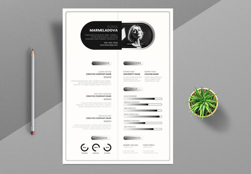 Minimal Professional Resume CV Template