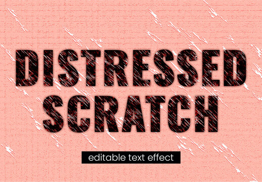 Distressed Scratch Grunge Editable Text Effect
