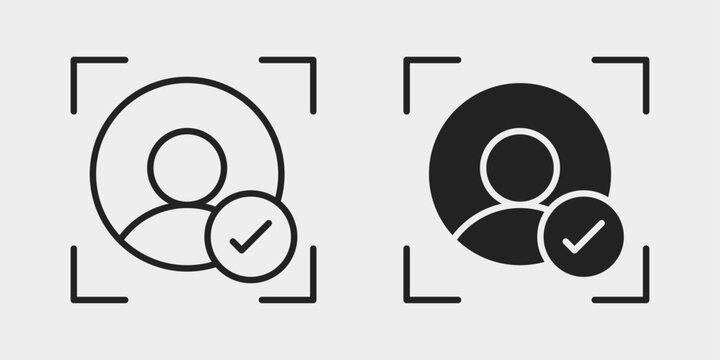 SaaS Permission Management Icon represents user roles, access control, and secure software account management with editable outline and fill vector illustrations.