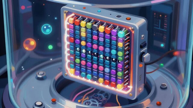 Colorful Sequencer Display Illuminates in a Futuristic Device
