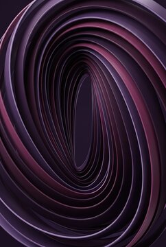 Deep plum 3D tunnel rendered in wine and lilac tones