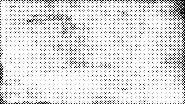 Grunge Halftone Dot Texture Background with Distressed Monochrome Screenprint Effect