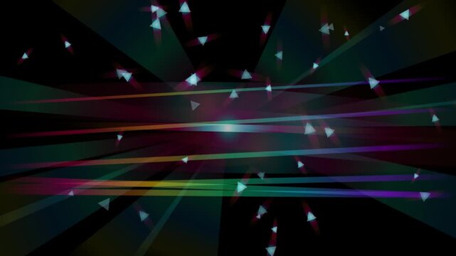 Cinematic motion graphic featuring a central axis of spinning crystal prisms. Vibrant pink and spectral light sweeps move across a dark background with realistic RGB dispersion and micro-particles. Pe