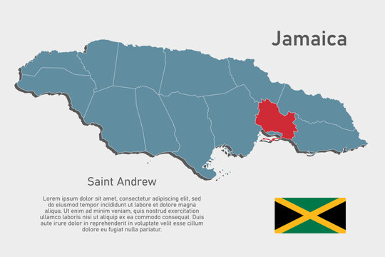 Vector map of Jamaica - Saint Andrew Parish