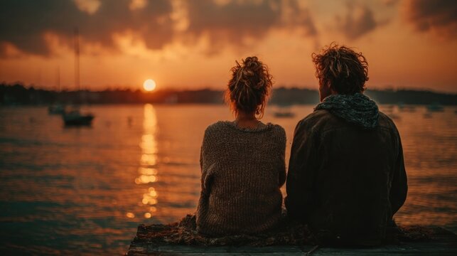 Loving couple sharing a calm and trusting moment, reflecting a successful relationship
