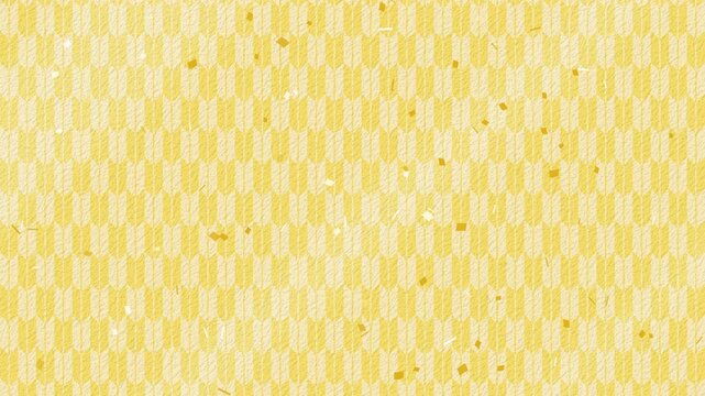紙吹雪 金 下降 パターン01 矢絣01 ループ （淡い金 背景）