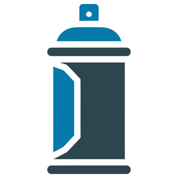 A blue spray paint can vector illustration depicting street art and urban culture themes