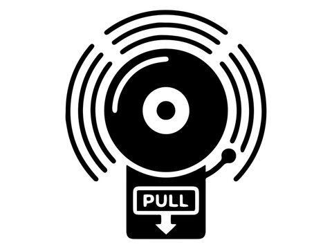 Fire Alarm Bell Vector, Emergency Pull Station Graphic
