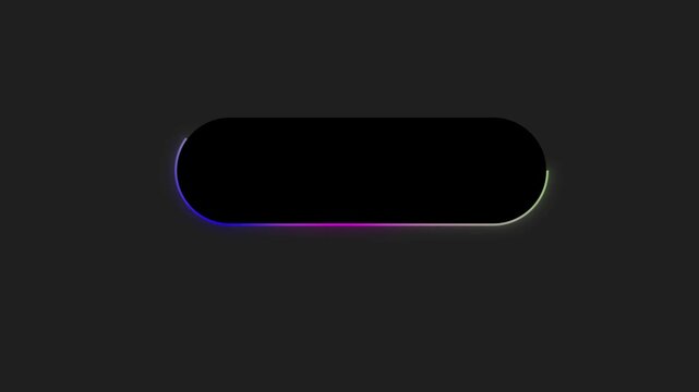 Colorful Neon Rounded Button Frame Animation on Dark Background