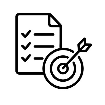 goal document icon business concept plan target success achievement icon vector 
