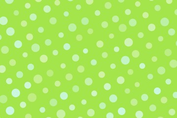 Bright green background with white polka dots pattern © Delia