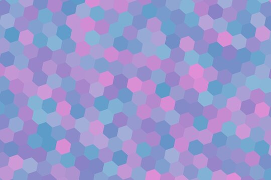 Colorful hexagon pattern with pastel shades for backgrounds