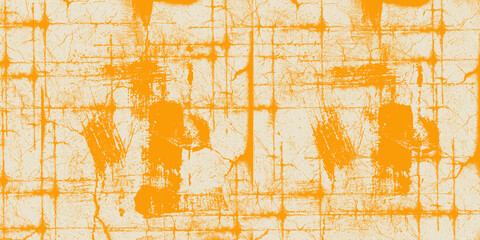 Naklejka premium Abstract grunge background with yellow distressed texture and intersecting lines, artistic weathered surface pattern for creative design