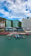 Naklejka premium Aerial photography of Xunliaowan Fishery Village Beach Park in Huidong County, Huizhou City