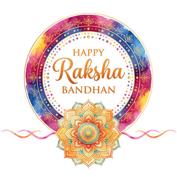 Raksha bandhan festival typography concept on background.