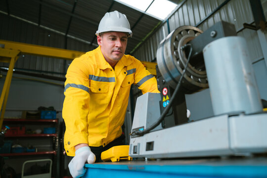 Engineers work conceptual framework for industrial engineering factory work focused expert man professional employee happy production staff person