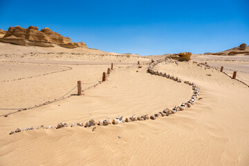 Whale fossils in Wadi Al Hitan inside Sahara Desert in Egypt. © Giannis