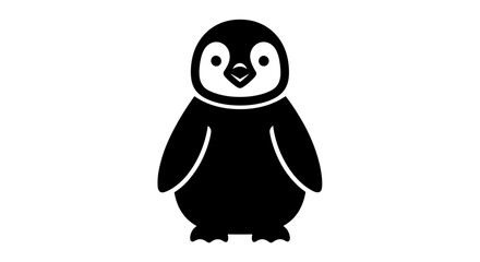 Obraz premium Cute Baby Penguin Vector Illustration