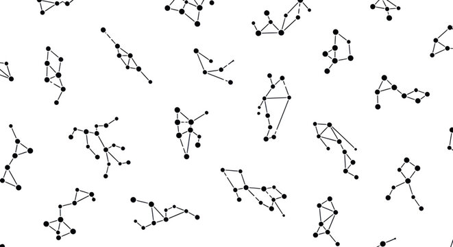 Minimalist Constellation Seamless Pattern Design
