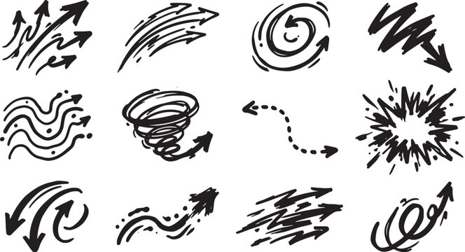 Black ink splatter, doodle, and abstract