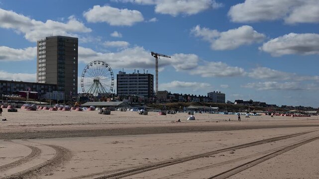 Coastal Skyline and High Rise Buildings at Zandvoort Waterfront