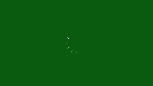 Loading animation green screen loading progress bar motion loading symbol buffering green background