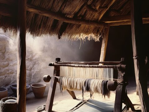 Authentic Celtic Textile Workshop With Warp Loom and Dyed Wool