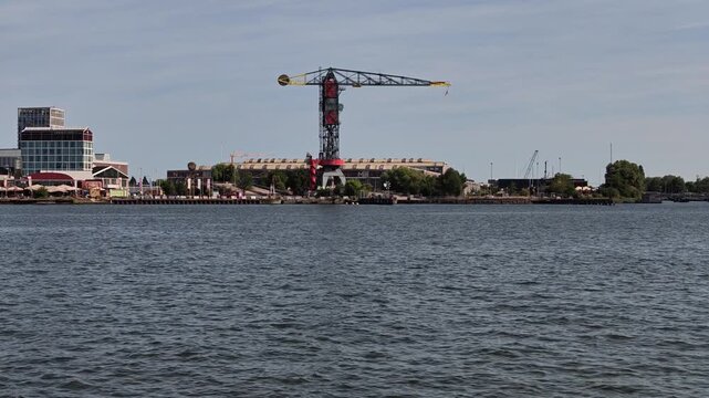 Netherlands - 23 august 2026, Amsterdam: Faralda Crane Hotel at NDSM Wharf Dolly Left