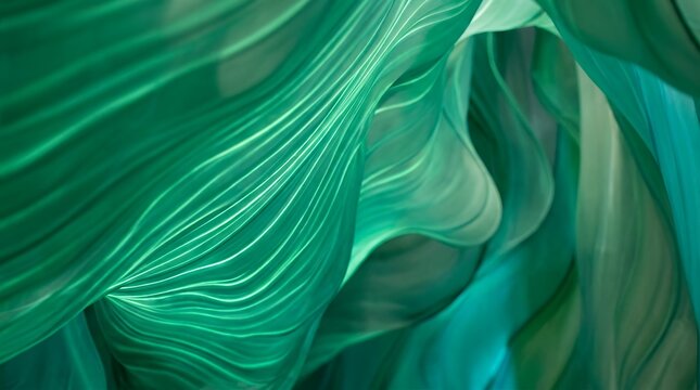 Abstract green background featuring smooth flowing waves and gentle gradient lines abstract background green wave soft lines flowing waves dynamic motion smooth lines green gradient wave pattern