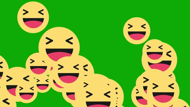 Social Media Laughing Haha Emoji Floating Particles Motion Graphics Overlay