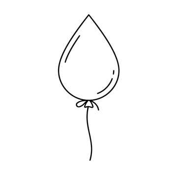 Water drop balloon outline