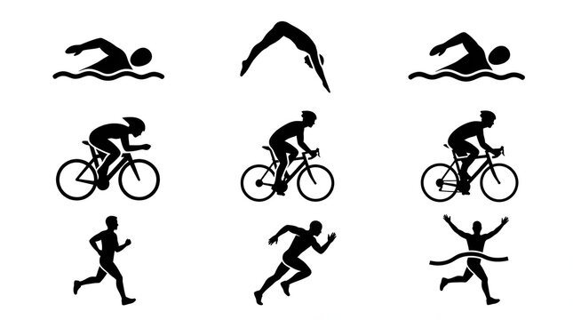 Minimal Triathlon Swimming Running Cycling