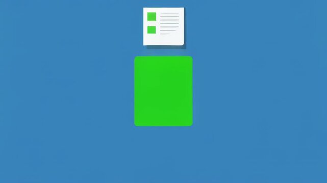 Digital Documents Appearing on Blue Background with Copy Space for Text