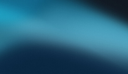 Fototapeta premium Blue Teal Ambient Gradient Background with Grain Texture