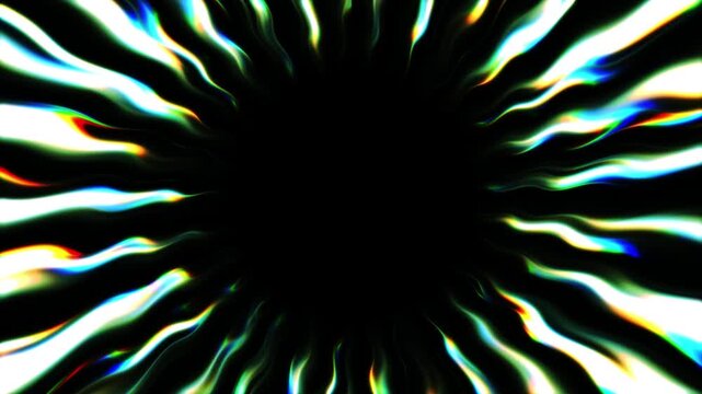 Green Light Leak Prismatic Overlay Lens Flare Dispersion Loop