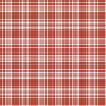 Rust Orange and White Plaid Seamless Background Texture