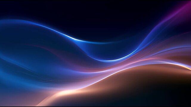 Abstract colorful wave light pattern with dark background