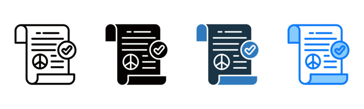 Peace Treaty icon multiple style vector illustration