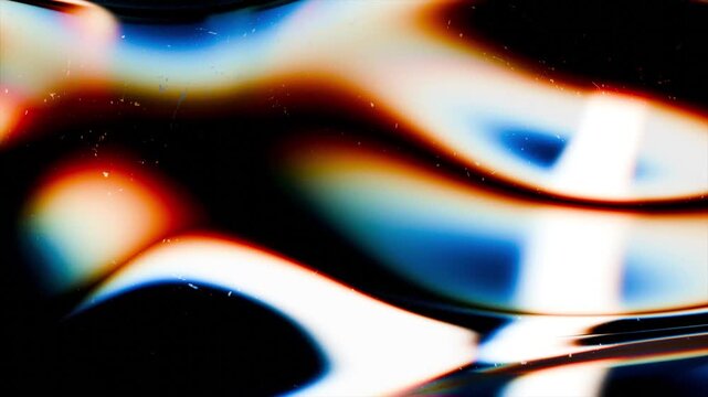 3d render abstract art video animation with surreal glass object in deformation transformation process with dispersion rainbow color spectrum prism effect.