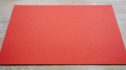 Fototapeta premium Scarlet Colored Sheet Surface Material Suitable for Creative Copy Space Layout red paper background texture copy space design red paper blank craft sheet simple surface material backdrop card